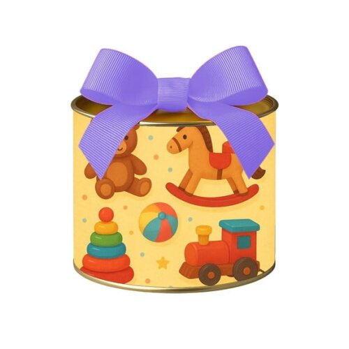 Tubo Lata Metalizada 7x10 Brinquedos Clássicos