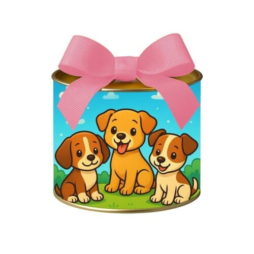 Tubo Lata Metalizada 7x10 Cachorrinhos