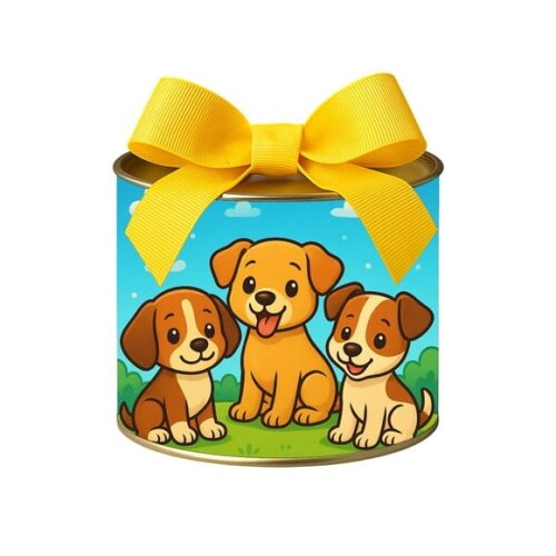 Tubo Lata Metalizada 7x10 Cachorrinhos