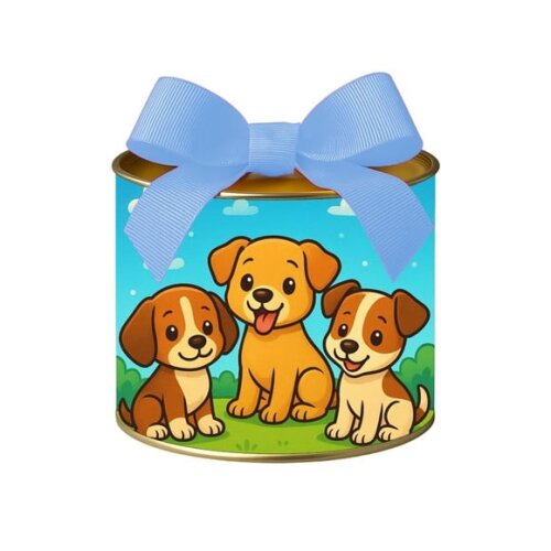 Tubo Lata Metalizada 7x10 Cachorrinhos