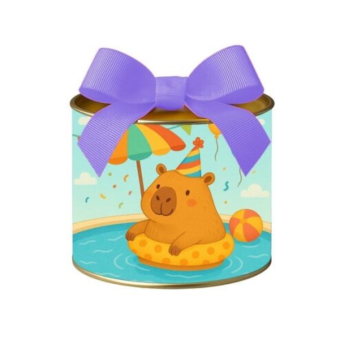 Tubo Lata Metalizada 7x10 Capivara Pool Party