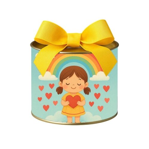 Tubo Lata Metalizada 7x10 Chuva de Amor