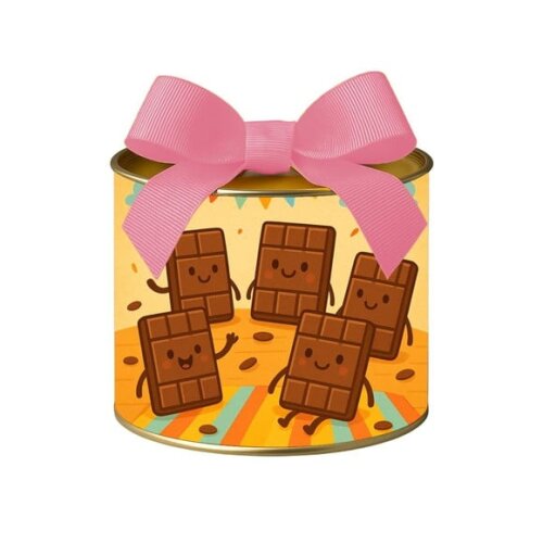 Tubo Lata Metalizada 7x10 Chocolates