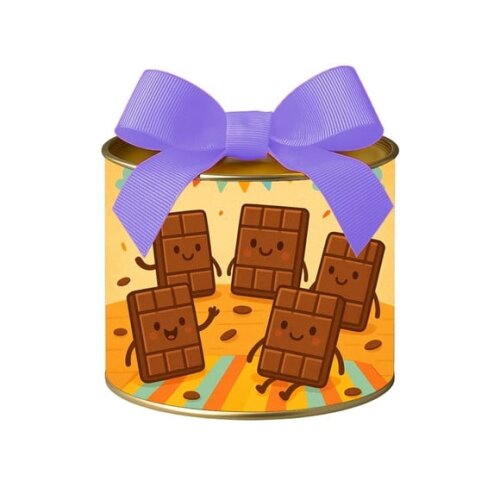 Tubo Lata Metalizada 7x10 Chocolates