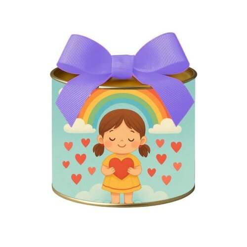 Tubo Lata Metalizada 7x10 Chuva de Amor