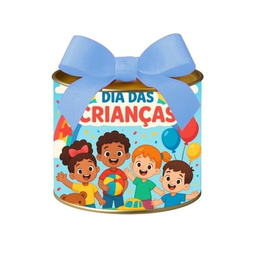 Tubo Lata Metalizada 7x10 Dia das Crianças