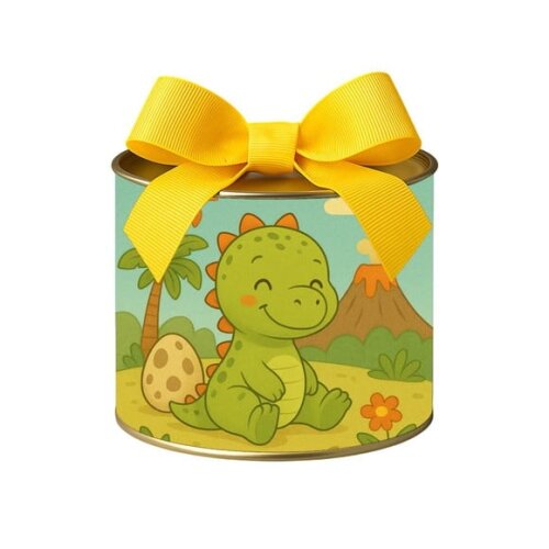 Tubo Lata Metalizada 7x10 Dinossauro Baby