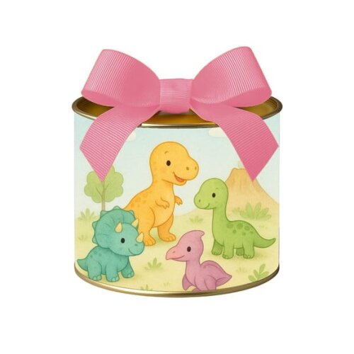 Tubo Lata Metalizada 7x10 Dinossauros Baby