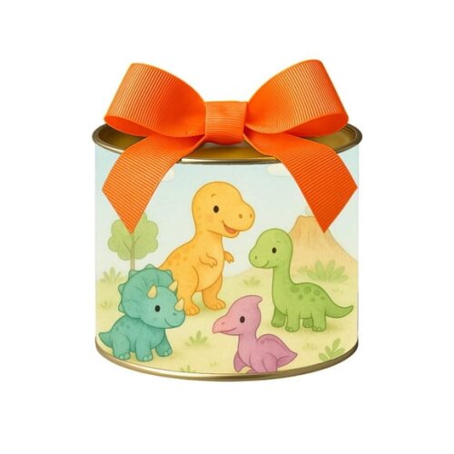 Tubo Lata Metalizada 7x10 Dinossauros Baby