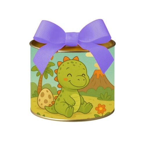 Tubo Lata Metalizada 7x10 Dinossauro Baby