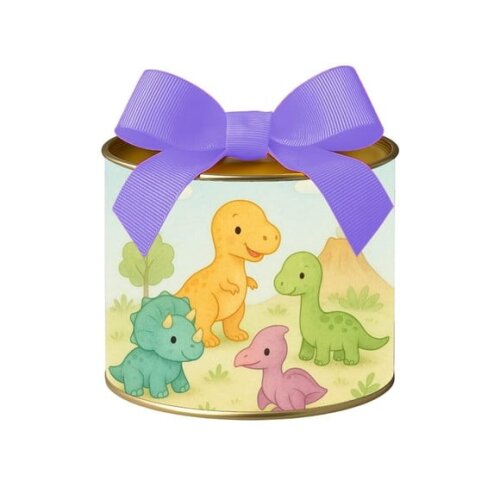 Tubo Lata Metalizada 7x10 Dinossauros Baby