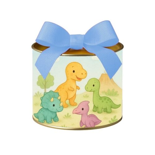 Tubo Lata Metalizada 7x10 Dinossauros Baby