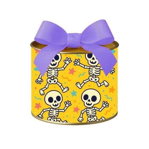 Tubo Lata Metalizada 7x10 Esqueletinhos Kids