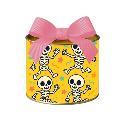 Tubo Lata Metalizada 7x10 Esqueletinhos Kids
