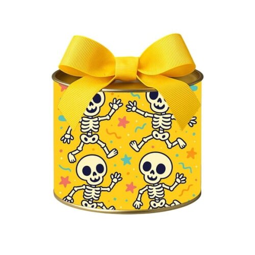 Tubo Lata Metalizada 7x10 Esqueletinhos Kids