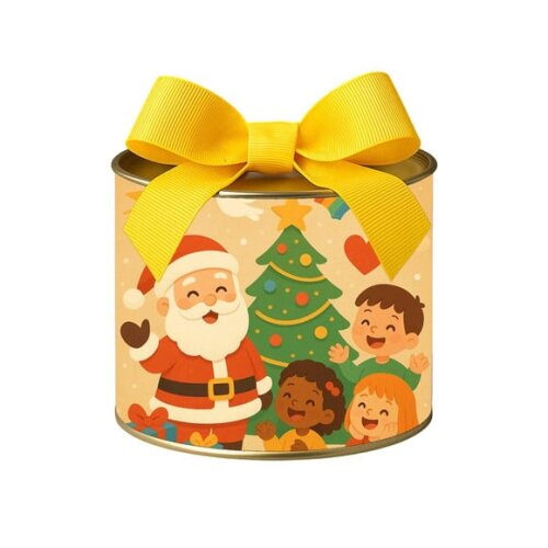 Tubo Lata Metalizada 7x10 Feliz Natal