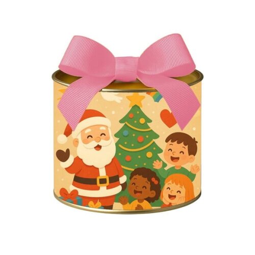 Tubo Lata Metalizada 7x10 Feliz Natal