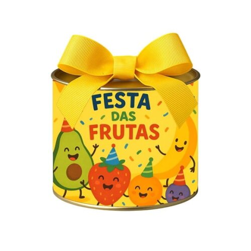Tubo Lata Metalizada 7x10 Festa das Frutas