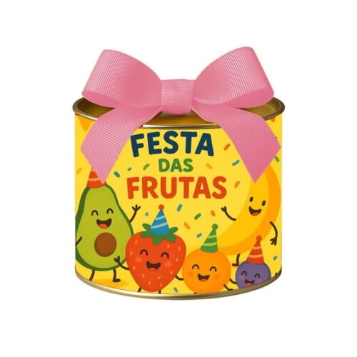 Tubo Lata Metalizada 7x10 Festa das Frutas