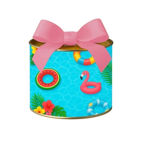 Tubo Lata Metalizada 7x10 Festa na Piscina