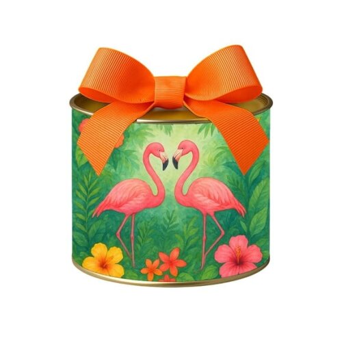 Tubo Lata Metalizada 7x10 Flamingo Aquarela