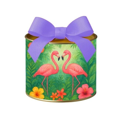 Tubo Lata Metalizada 7x10 Flamingo Aquarela