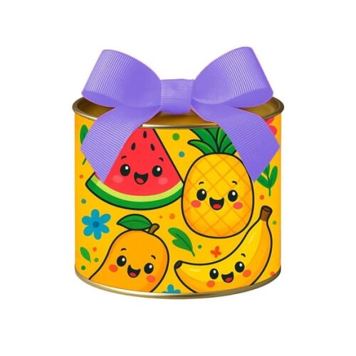 Tubo Lata Metalizada 7x10 Frutas Tropicais