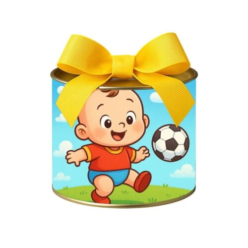 Tubo Lata Metalizada 7x10 Futebol Baby