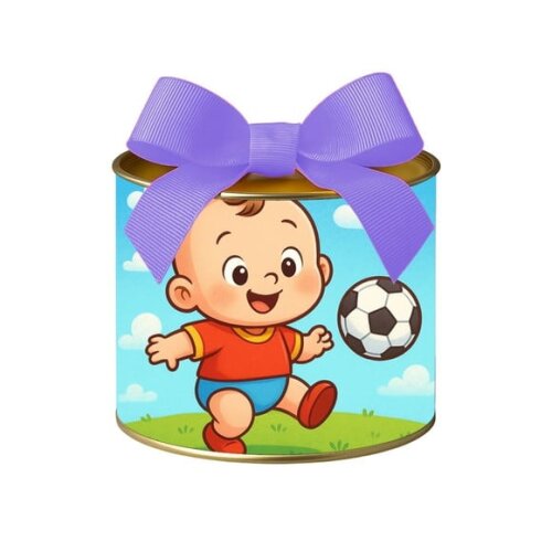 Tubo Lata Metalizada 7x10 Futebol Baby