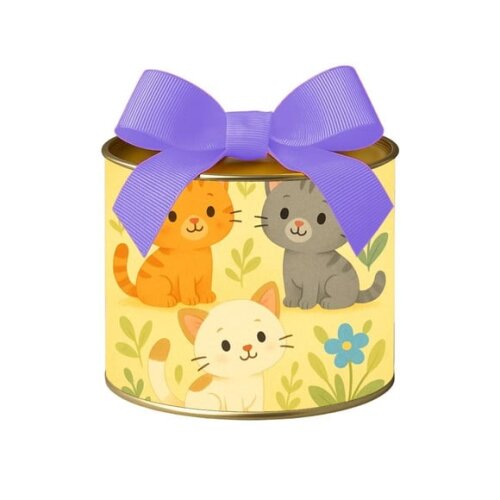 Tubo Lata Metalizada 7x10 Gatinhos