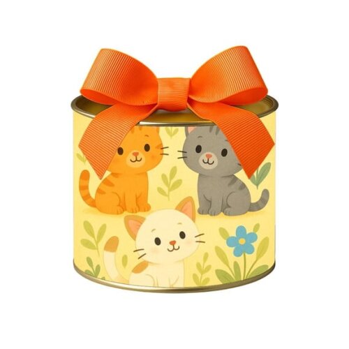 Tubo Lata Metalizada 7x10 Gatinhos