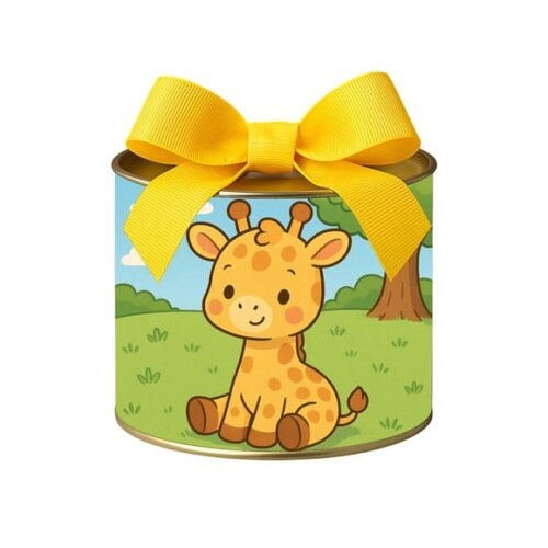 Tubo Lata Metalizada 7x10 Girafinha Baby