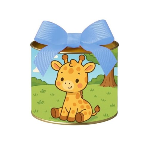 Tubo Lata Metalizada 7x10 Girafinha Baby