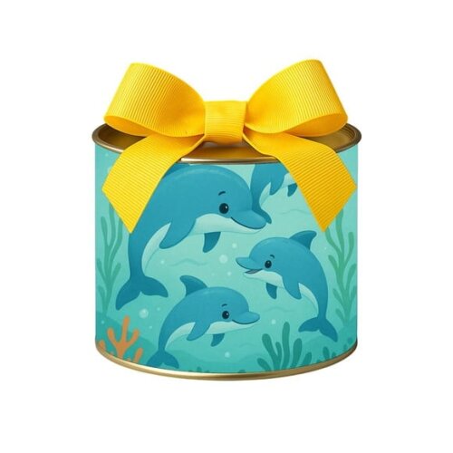 Tubo Lata Metalizada 7x10 Golfinhos