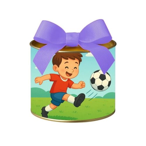 Tubo Lata Metalizada 7x10 Jogador de Futebol