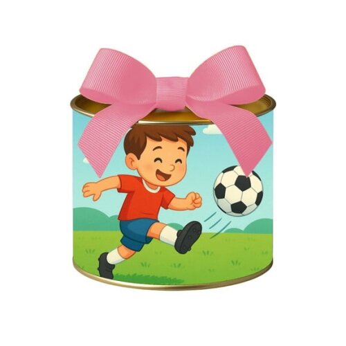 Tubo Lata Metalizada 7x10 Jogador de Futebol