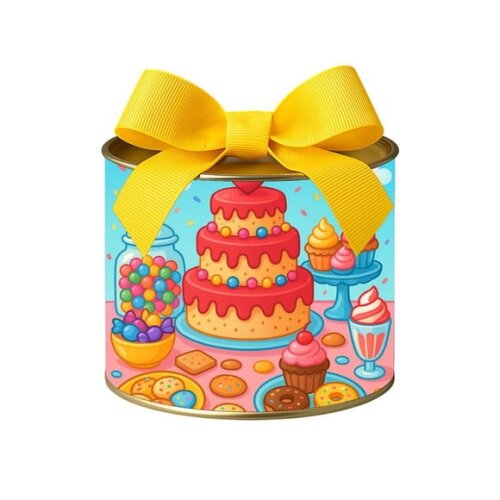 Tubo Lata Metalizada 7x10 Mesa Doces Coloridos