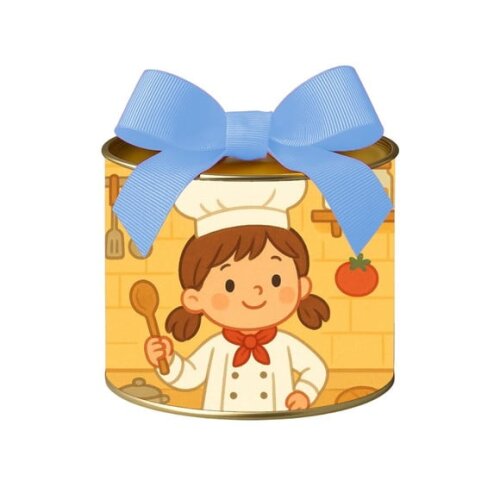 Tubo Lata Metalizada 7x10 Mini Chefe Menina