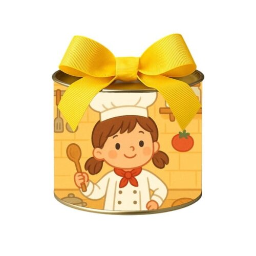 Tubo Lata Metalizada 7x10 Mini Chefe Menina