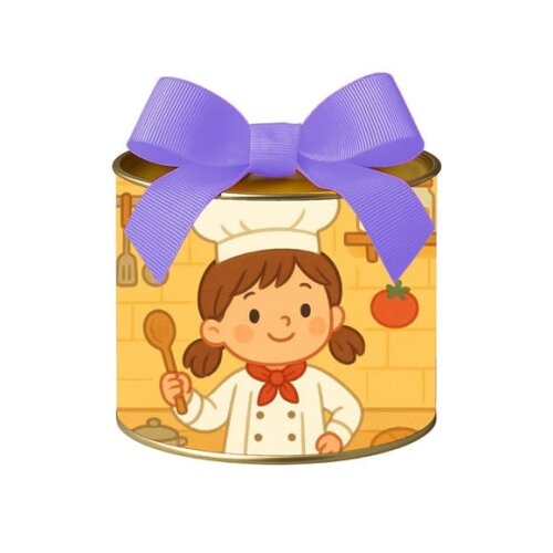 Tubo Lata Metalizada 7x10 Mini Chefe Menina