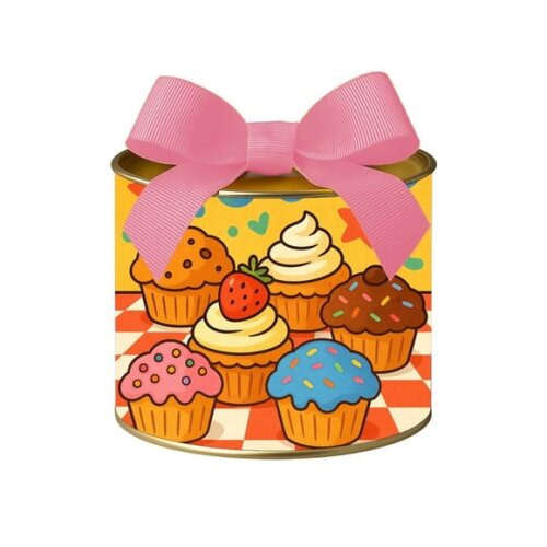 Tubo Lata Metalizada 7x10 Muffins