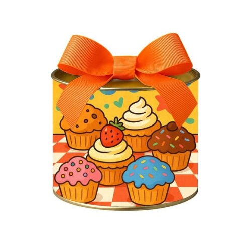 Tubo Lata Metalizada 7x10 Muffins