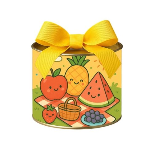 Tubo Lata Metalizada 7x10 Piquenique das Frutas