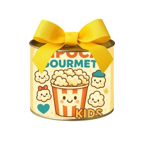Tubo Lata Metalizada 7x10 Pipoca Gourmet Kids