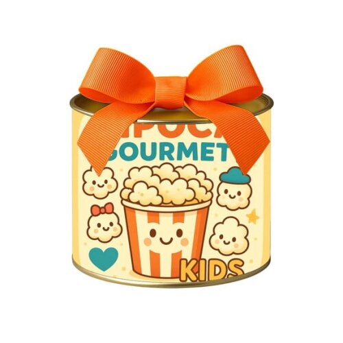 Tubo Lata Metalizada 7x10 Pipoca Gourmet Kids