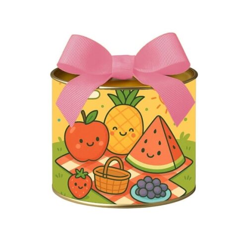 Tubo Lata Metalizada 7x10 Piquenique das Frutas