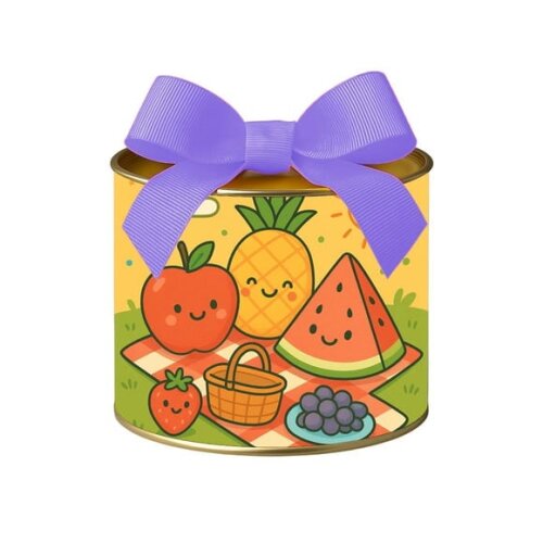 Tubo Lata Metalizada 7x10 Piquenique das Frutas