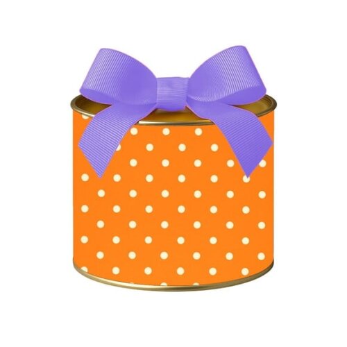 Tubo Lata Metalizada 7x10 Poá Laranja