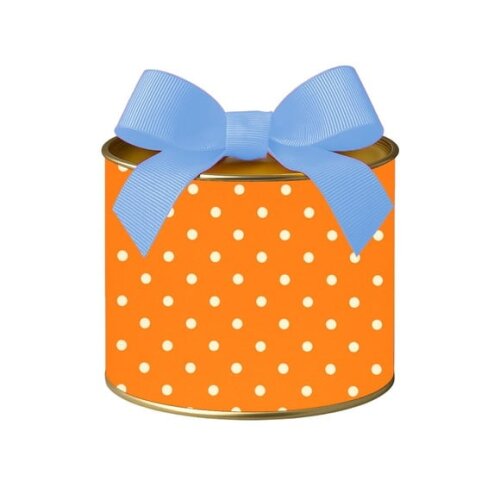 Tubo Lata Metalizada 7x10 Poá Laranja