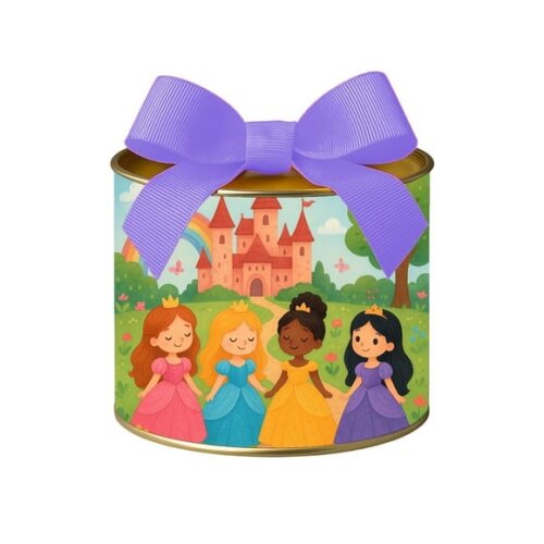 Tubo Lata Metalizada 7x10 Princesas Encantadas